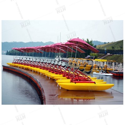 Factory Price  Two Seat Water Games Pedal Boat Floating Sea Lake Bikes For Sale