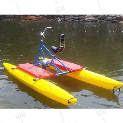 Hot Sale Water Park Equipment Polyethylene Bicycle Aqua Bike Pedal Boats For Adult