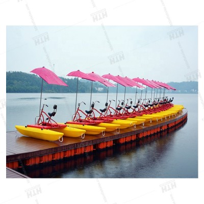 High Quality Amusement Equipment Propeller Fast Speed Water Bike Bicycle Pedal Boat